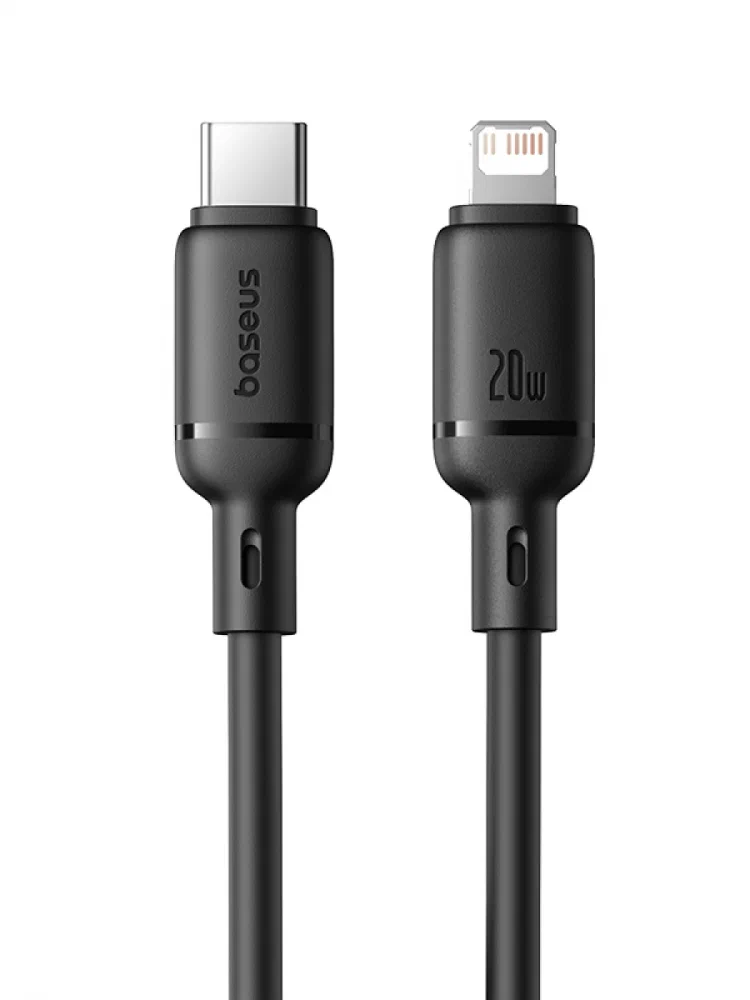 Дата-кабель Baseus Silky Series P10377700113-00 USB-C/Lightning 20W 1м чёрный Дата-кабель Baseus Silky Series P10377700113-00 USB-C/Lightning 20W 1м чёрный