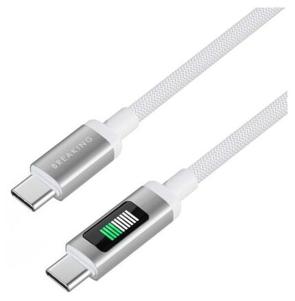Дата-кабель Breaking K34 USB-C/USB-C 60W 1м белый