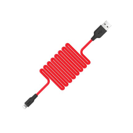 Дата-кабель Hoco X21 USB/Lightning 1м красный