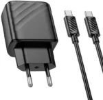 СЗУ Hoco CS23A 1USB+1USB-C 30W USB-C/USB-C чёрный