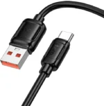 Дата-кабель Hoco X115 USB/USB-C 100W 1м чёрный