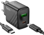 СЗУ Hoco CS23A 1USB+1USB-C 30W USB-C/USB-C чёрный