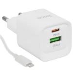 СЗУ Hoco C147A 1USB+1USB-C 20W USBC/Lightning белый
