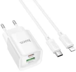 СЗУ Hoco C147A 1USB+1USB-C 20W USBC/Lightning белый